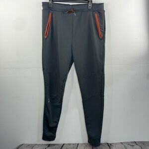 OrangeTheory Men’s Jogger Track Pants Gray with Orange detail size XL